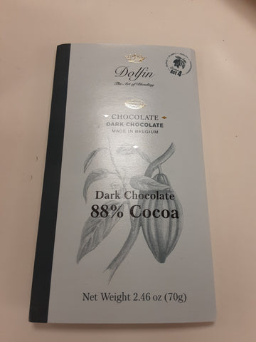 Dolfin Dark 88% Chocolate Bar