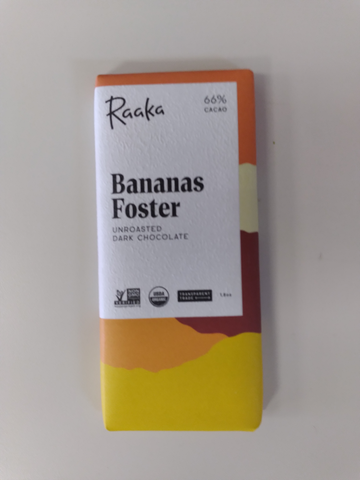 RAAKA  Banana Foster Unroasted Chocolate 66%