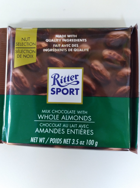 Ritter Sport  Milk Chocolate Almonds